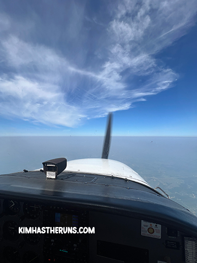 Flying above the smoke